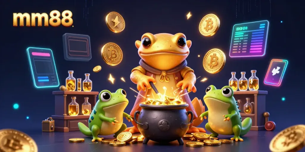 Experience thrilling gameplay at mm88 with this detailed casino scene featuring a magical alchemist.