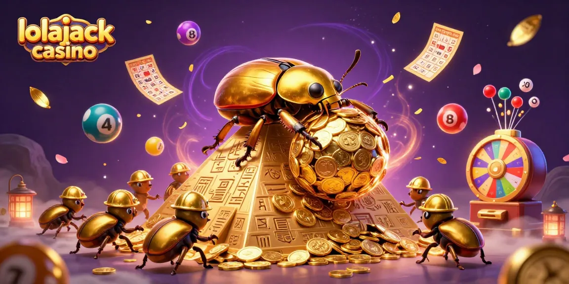 Experience the thrilling games of lolajack casino with a vibrant, dynamic 3D illustration.